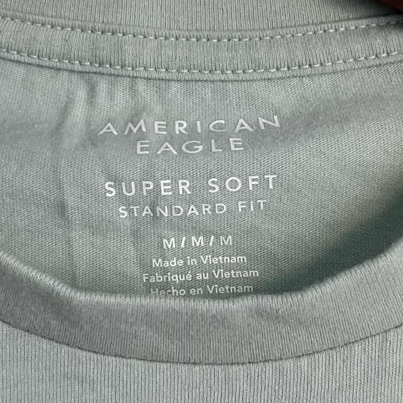 American Eagle Outfitters • Men’s Mint Pale Green Graphic Tee Super Soft - Picture 3 of 4